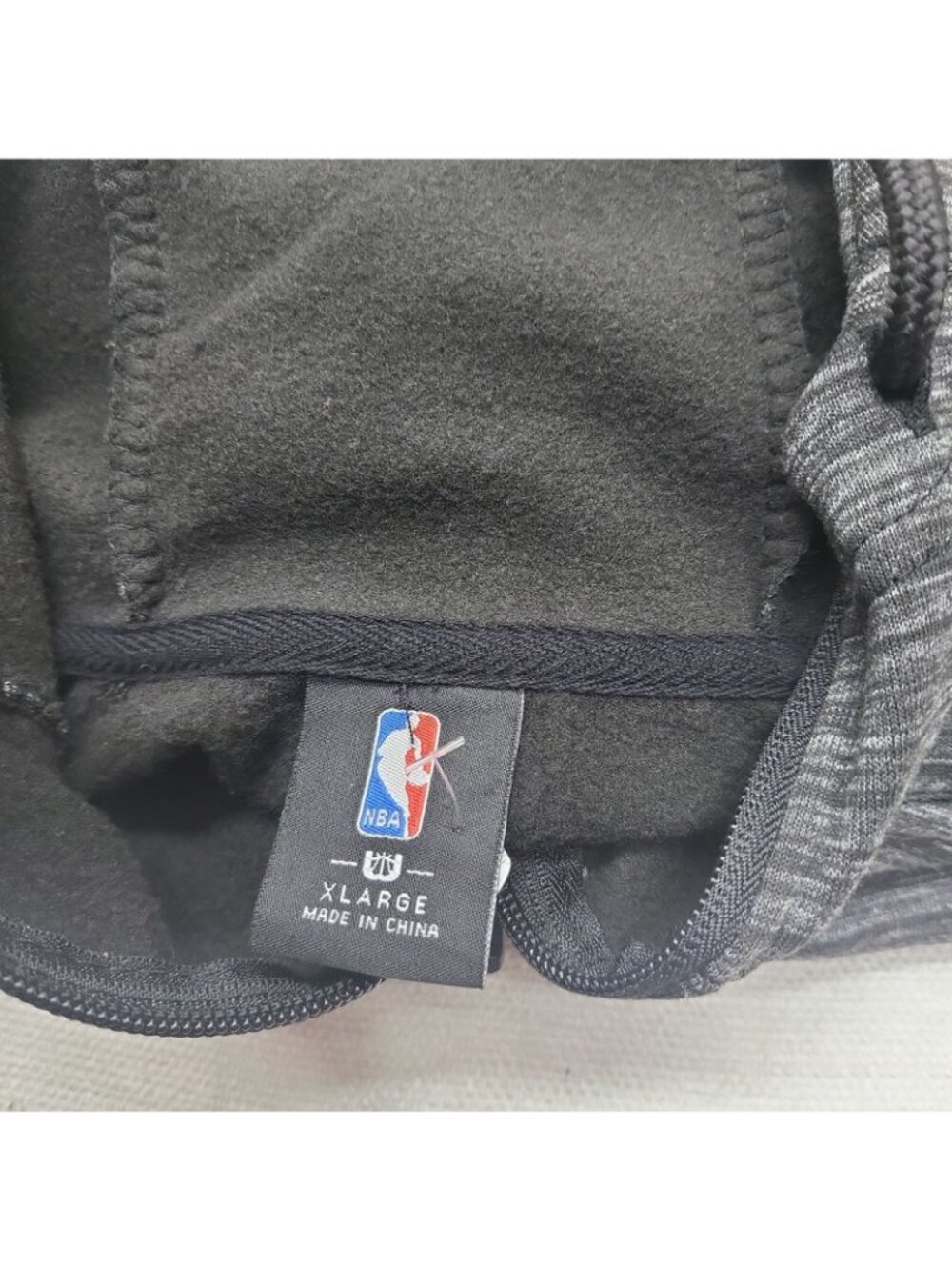 NBA Los Angeles Lakers Hoodie Jacket XL Full Zip Fleece Lined Basketball Gray - Picture 8 of 9